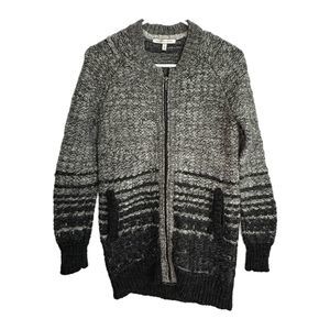 Victoria's Secret Dark & Light Gray Zip Up Cardigan, XS, Pre-owned